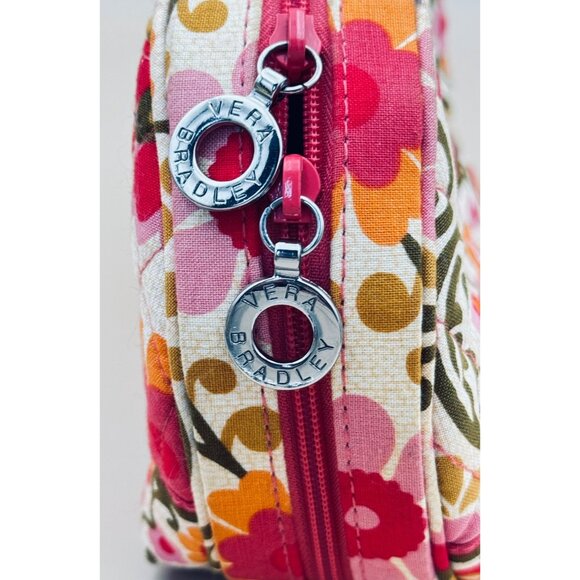 Vera Bradley Folkloric Pocket Cosmetic Bag Quilted Makeup Case - Picture 8 of 11